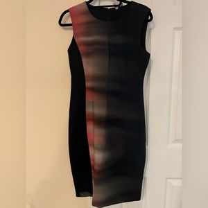 Elie Tahari Sheath dress with black mesh on one side